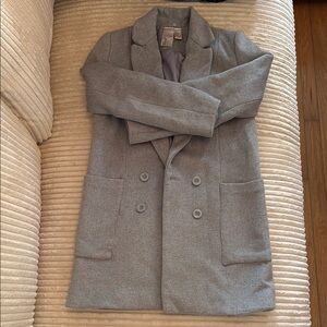 Gray Double-Breasted Coat